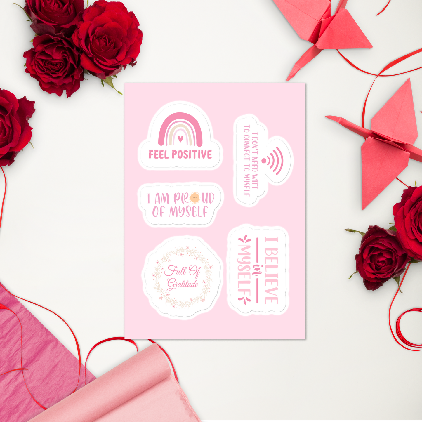 Feuille autocollant Feminine Energy Feel Positive
