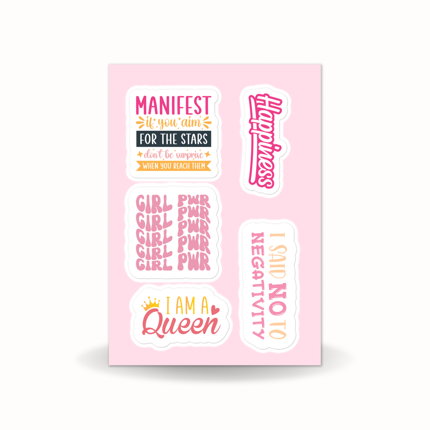 Feuille Autocollant Mix 5 stickers de Feel Positive