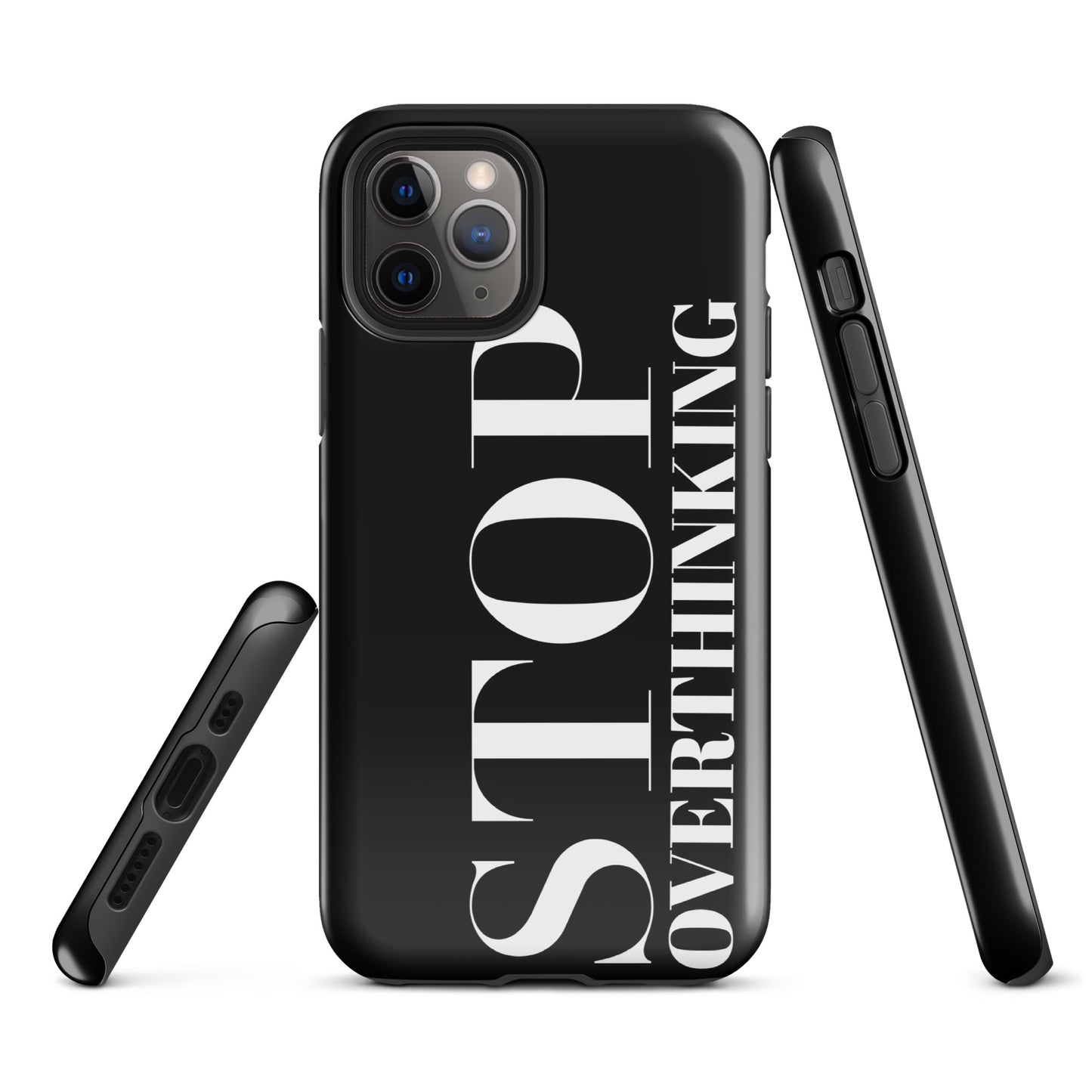 Coque iPhone Solide "Stop Overthinking"