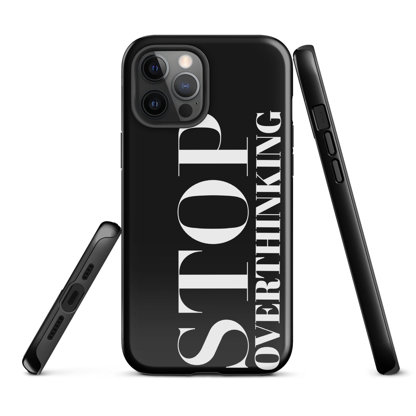 Coque iPhone Solide "Stop Overthinking"