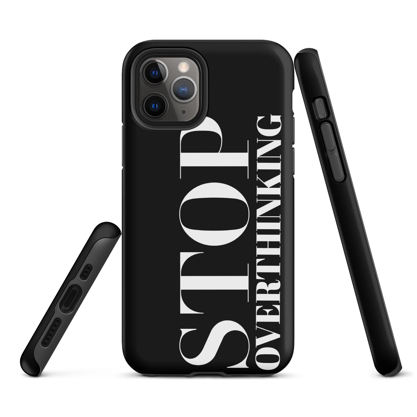 Coque iPhone Solide "Stop Overthinking"