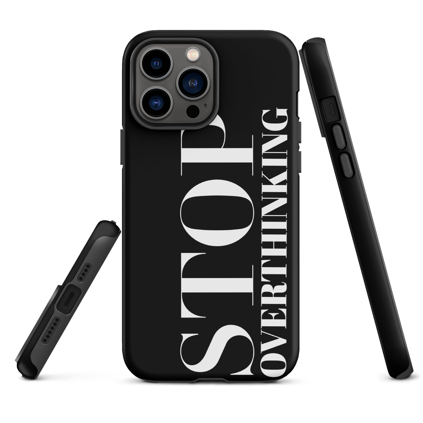 Coque iPhone Solide "Stop Overthinking"