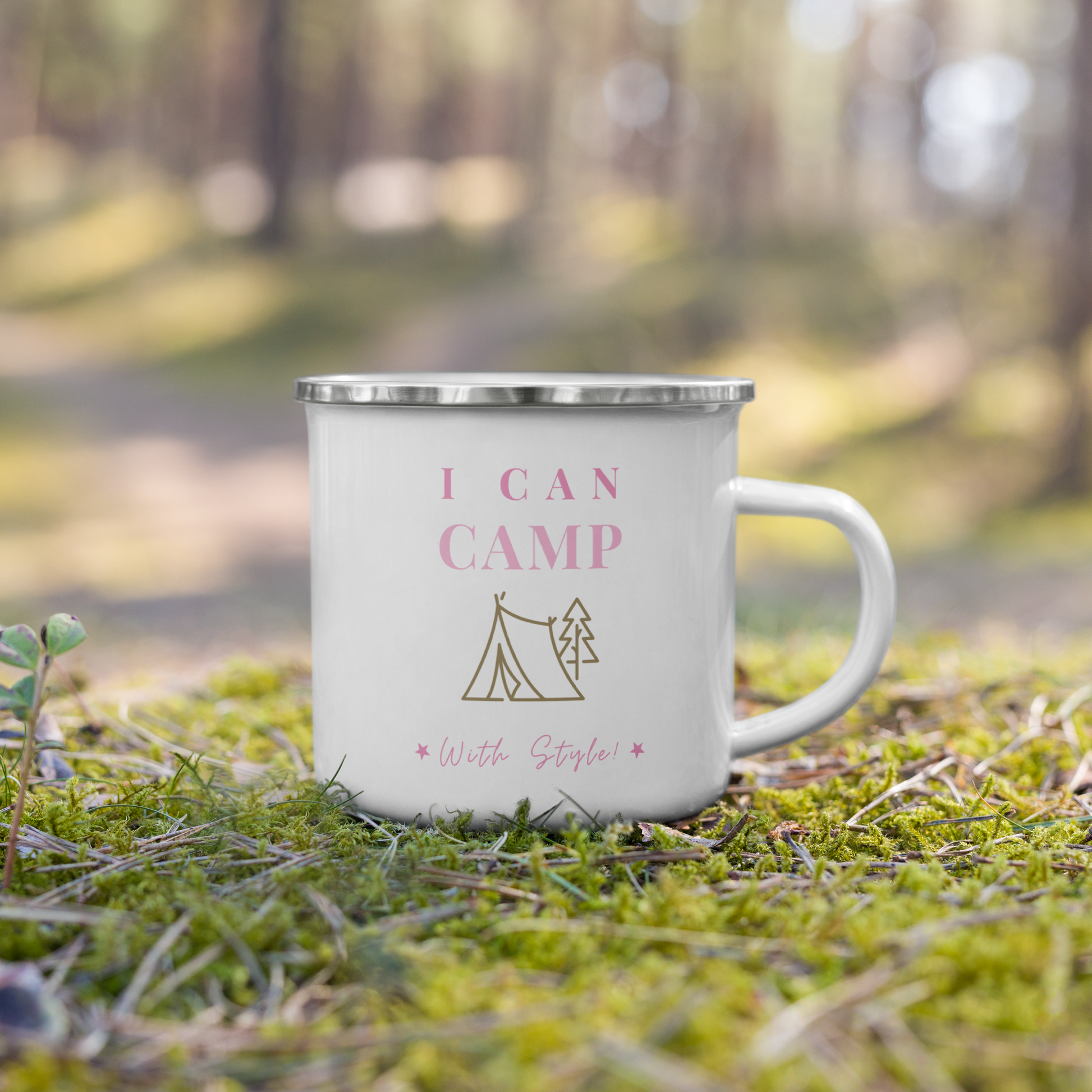 Mug Camping de la marque Feel Positive "I Can Camp With Style"