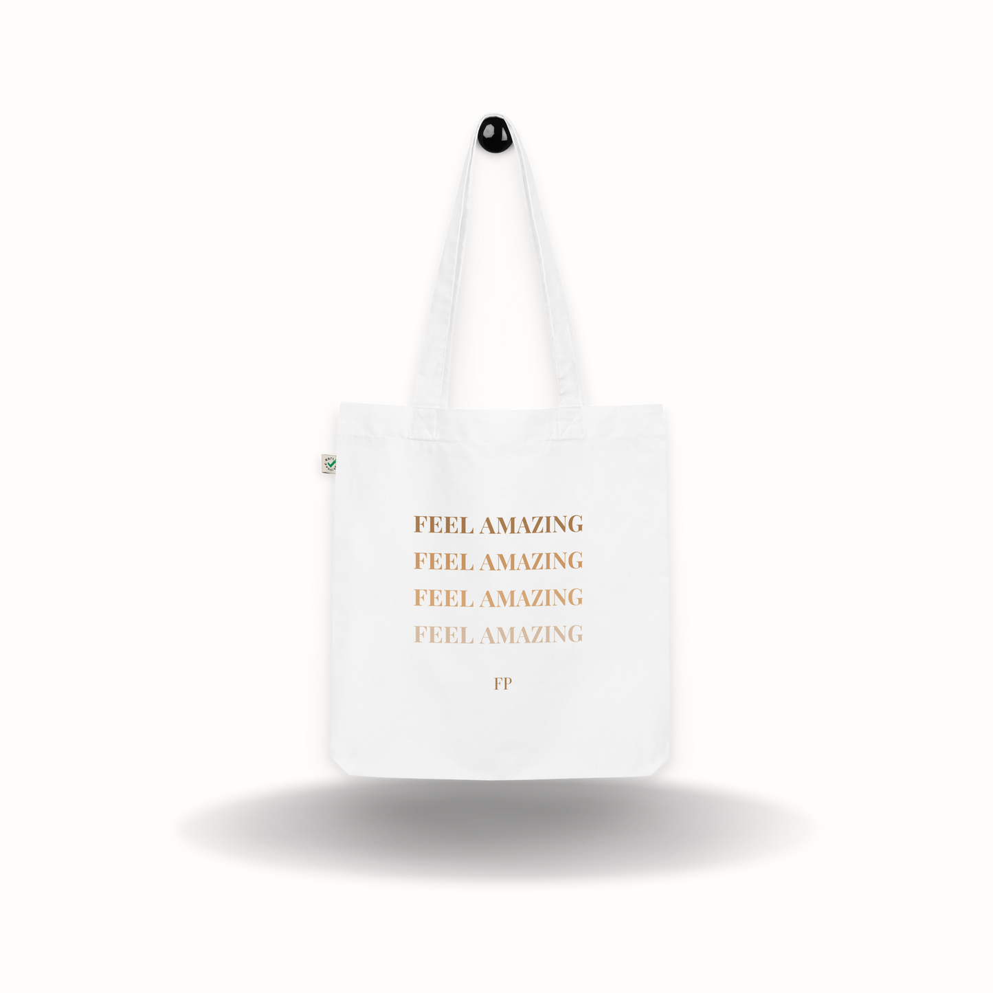 Tote Bag Biologique Blanc de la marque Feel Positive "Feel Amazing"