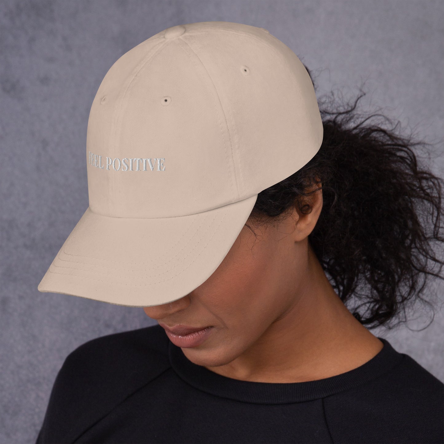 "Feel Positive" White Cap