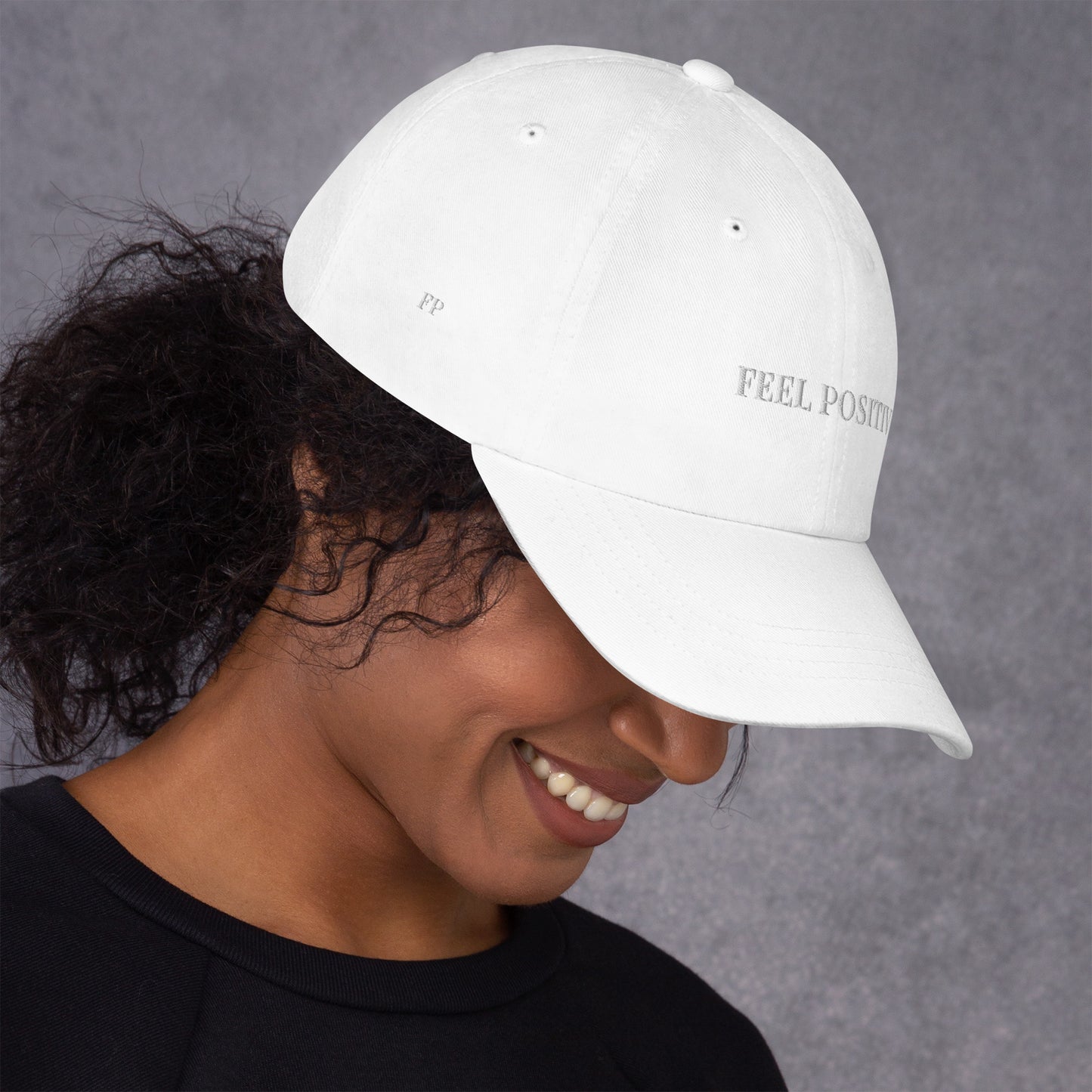 "Feel Positive" White Cap