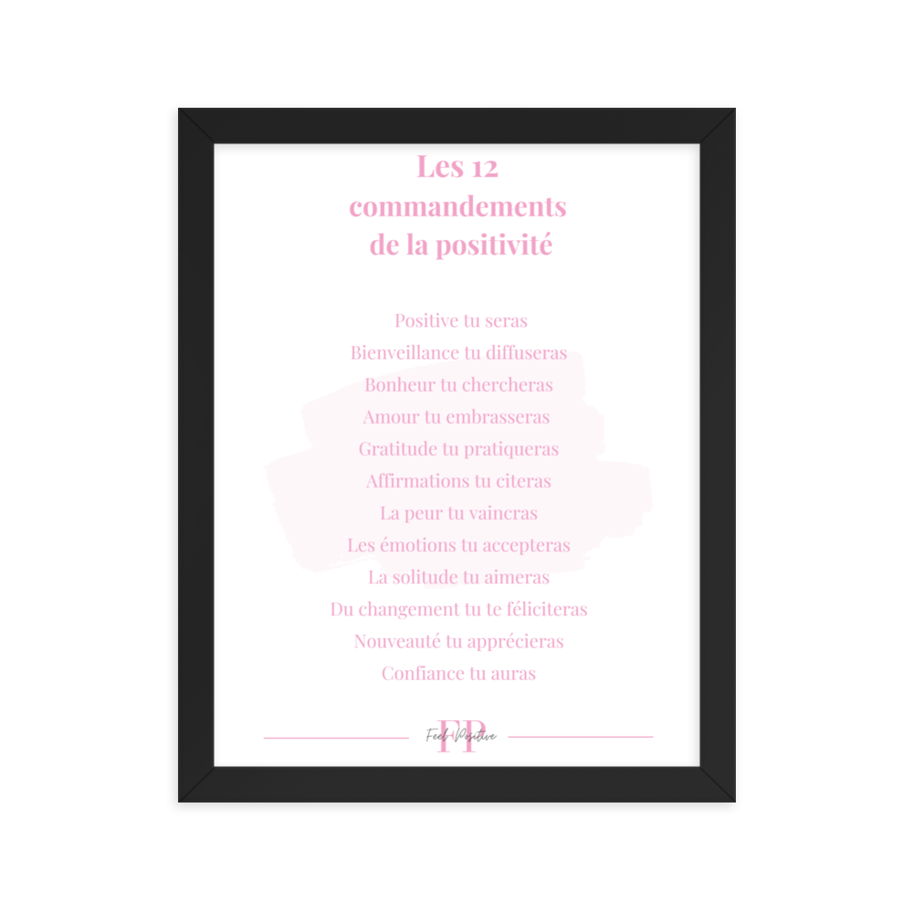 Les 12 commandements de la positivite11x14 FeelPositive